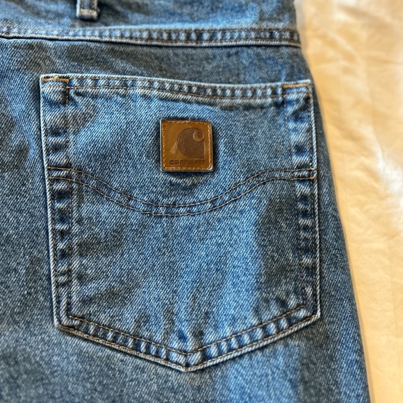 NEW & TAGS 48 x 32 Carhartt Traditional Denim Jeans B18 STW  Men Work Med Wash - Picture 7 of 8